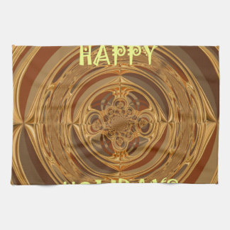 Happy Holidays Circle Art Print/Design Kitchen Towel