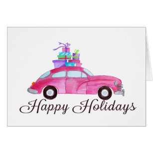 Classic Car Christmas Cards | Zazzle