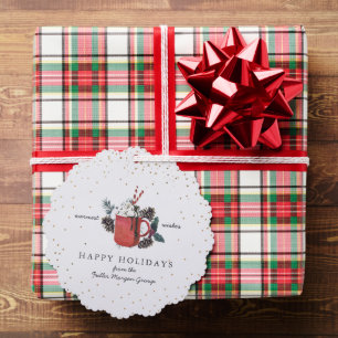 Happy Holidays   Classic Hot Chocolate Christmas Ornament Card