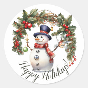 Happy Holidays! Classic Round Sticker
