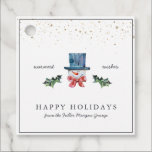 Happy Holidays | Classic Rustic Minimal Christmas Favor Tags<br><div class="desc">These are happy…cheerful and colorful tags that will look amazing on all of your holiday gifts. Festive illustrations and lush greenery helps brighten moods with an elegant touch.They are great to tie around a bottle of sparkling wine or attach it to a special baked good…you are going to want to...</div>