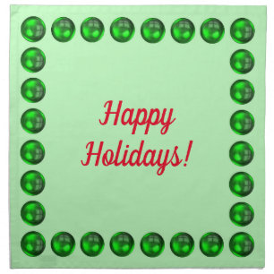 Happy Holidays Cloth Dinner Napkins, Set of 4