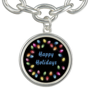 Happy Holidays Colorful & Festive Christmas Lights Bracelet