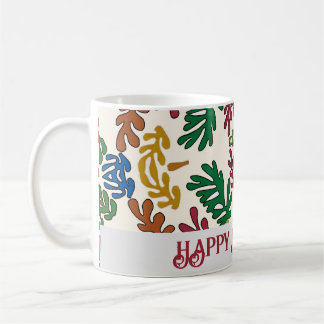 Happy Holidays, Colorful Leaves,  Style Coffee Mug