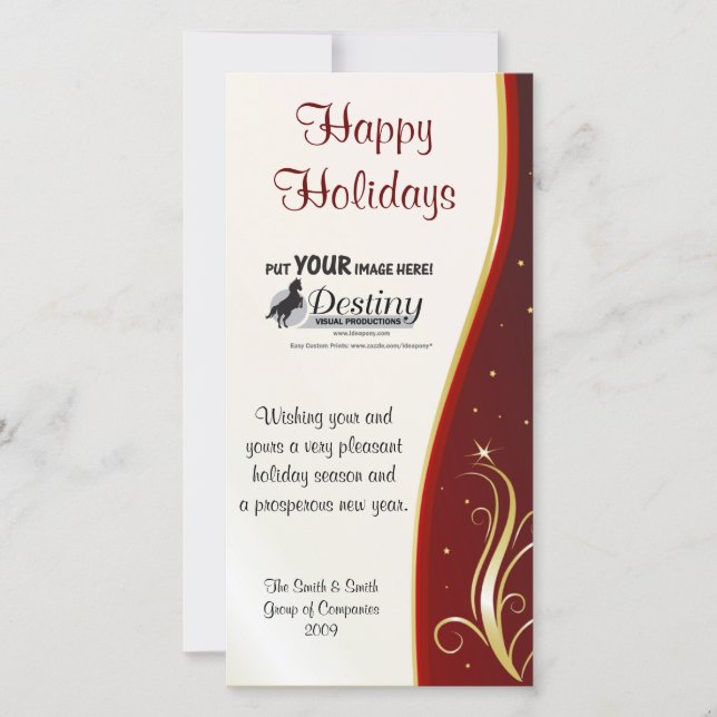 Happy Holidays Company Logo Card (Front)