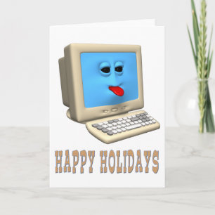 HAPPY HOLIDAYS COMPUTER GREETING GIFTS HOLIDAY CARD