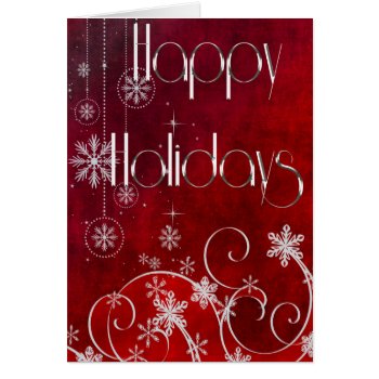 Happy Holidays Contemporary Card 