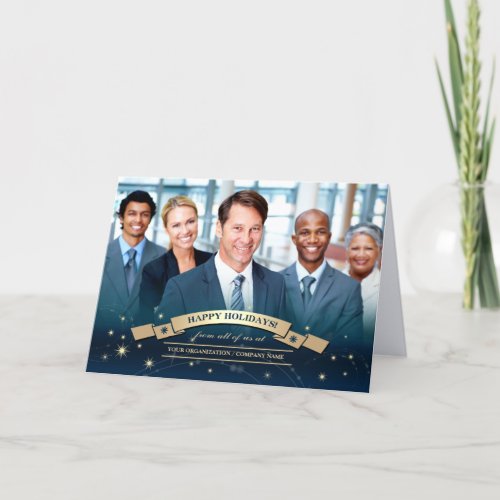 Happy Holidays Corporate Christmas Photo Card