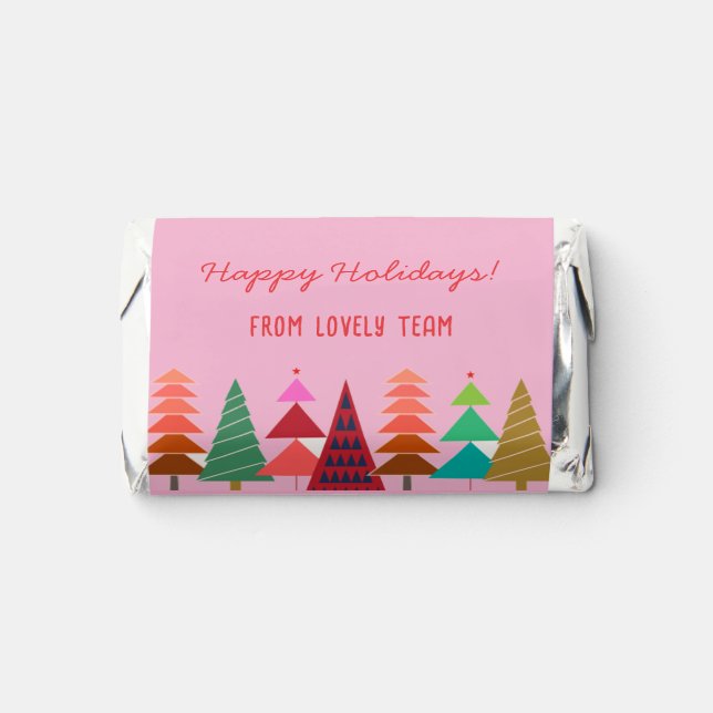 Happy holidays corporate gifts hershey's miniatures (Front)