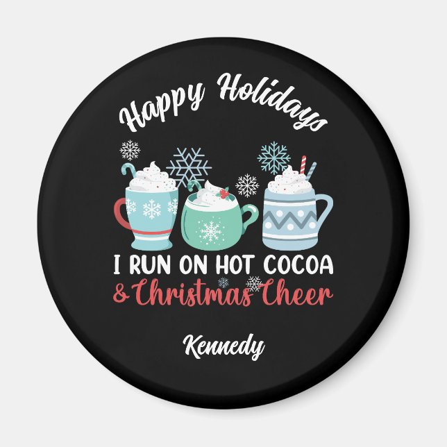 Happy Holidays - Cozy Cocoa & Christmas Cheer Magnet (Front)