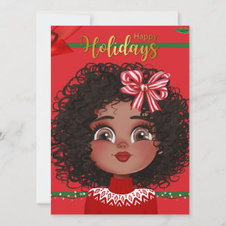 Happy Holiday's Curly Girl Holiday Card