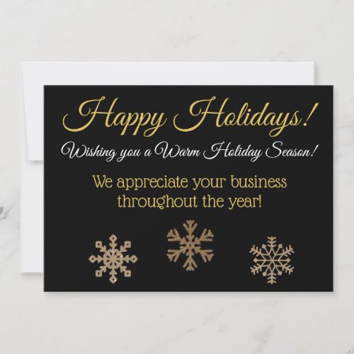 Happy Holidays Custom Business Card