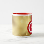 Happy Holidays. Custom Business Logo Christmas  Two-Tone Coffee Mug (Center)
