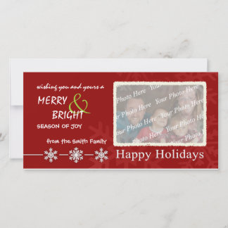 Happy Holidays Custom Family Photo Cards