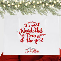 Happy Holidays Custom Red and White Xmas