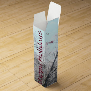 Happy Holidays Custom Wine Box