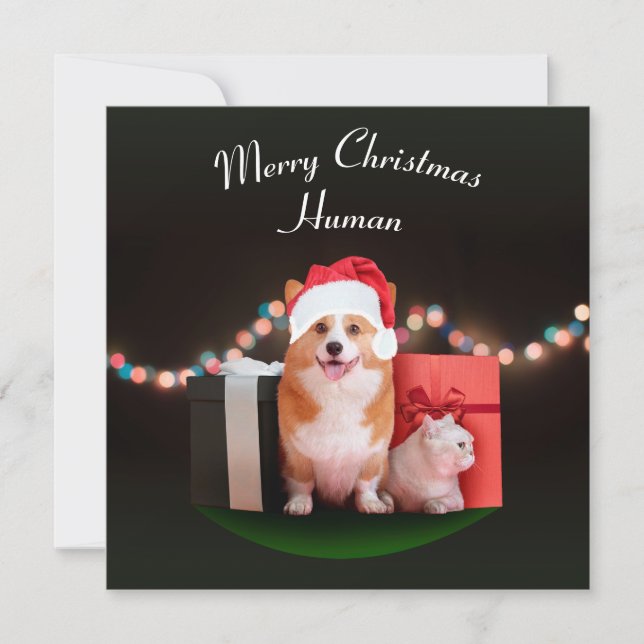 Happy holidays customizable Christmas card (Front)
