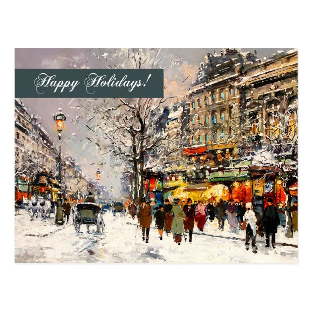 Happy Holidays. Customizable Christmas Postcards