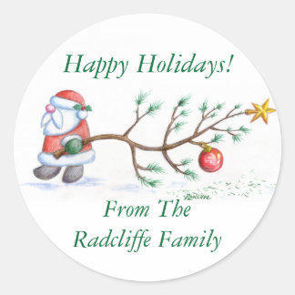 Happy Holidays Customizable Christmas Seal