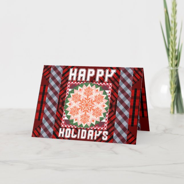 Happy Holidays Customizable Greeting Card (Front)