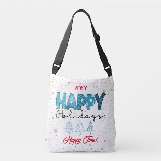 Happy Holidays Customize Crossbody Bag (Front)