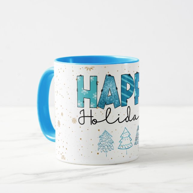 Happy Holidays Customize Mug (Front Left)