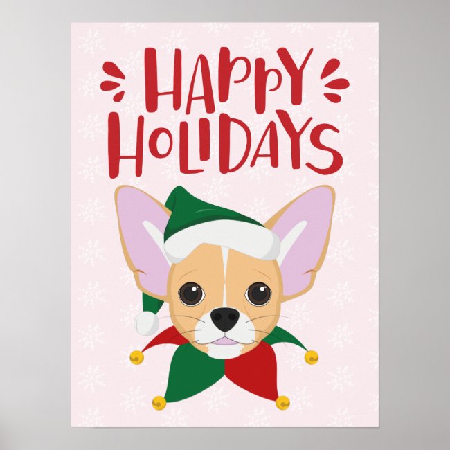 Happy Holidays - Cute Chihuahua Christmas