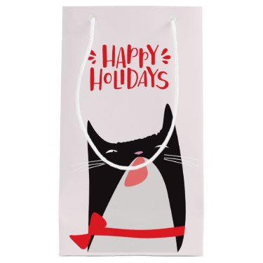 Happy Holidays - Cute Christmas Cat Cartoon