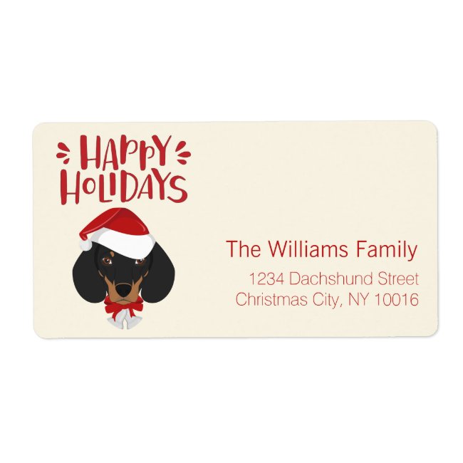 Happy Holidays - Cute Dachshund Christmas