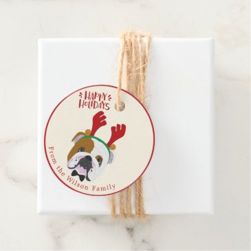 Happy Holidays - Cute English Bulldog Christmas