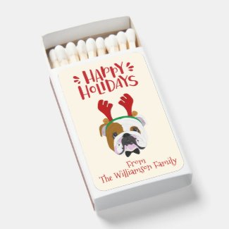 Happy Holidays - Cute English Bulldog Christmas 
