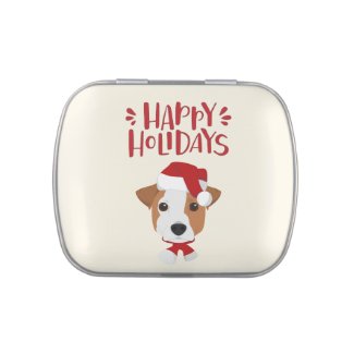 Happy Holidays - Cute Jack Russell Christmas