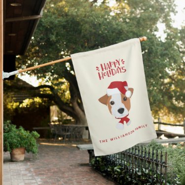 Happy Holidays - Cute Jack Russell Christmas
