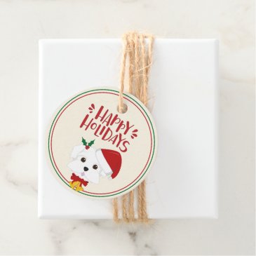 Happy Holidays - Cute Maltese Christmas