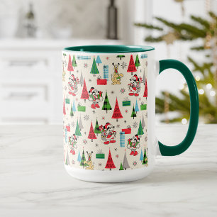 Happy Holidays   Cute Mickey Plaid Pattern Mug