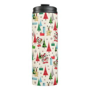 Happy Holidays   Cute Mickey Plaid Pattern Thermal Tumbler
