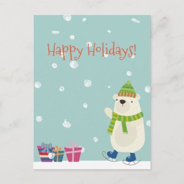 Happy Holidays! Cute Polar Bear Christmas
