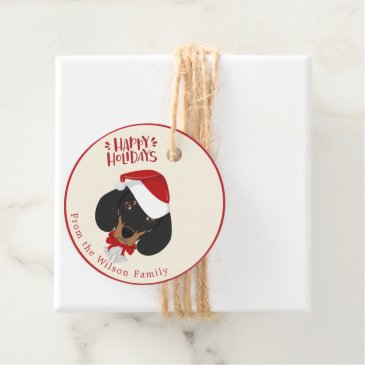 Happy Holidays - Cute Santa Dachshund Christmas