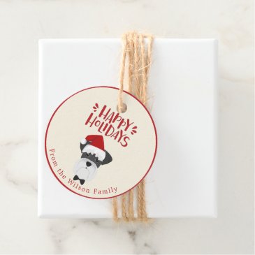 Happy Holidays - Cute Santa Schnauzer Christmas