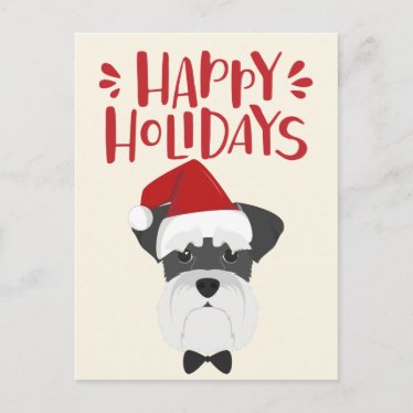 Happy Holidays - Cute Schnauzer Christmas
