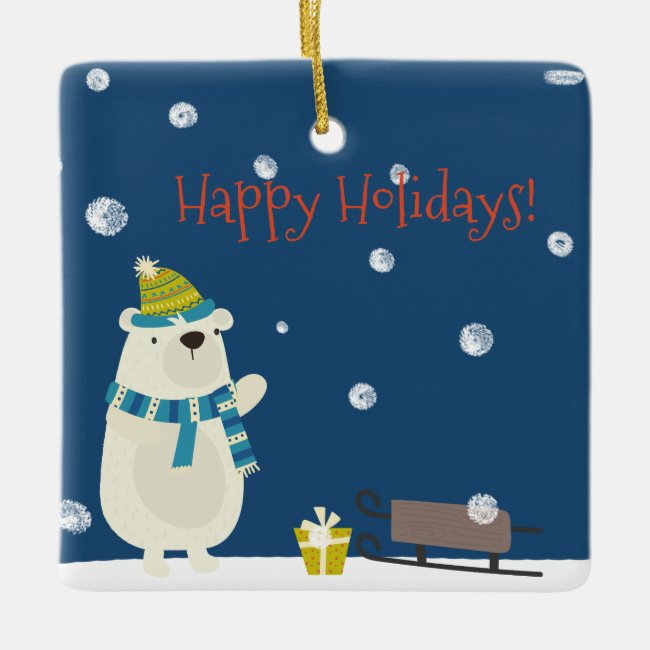 Happy Holidays! Cute Snowbear | Christmas