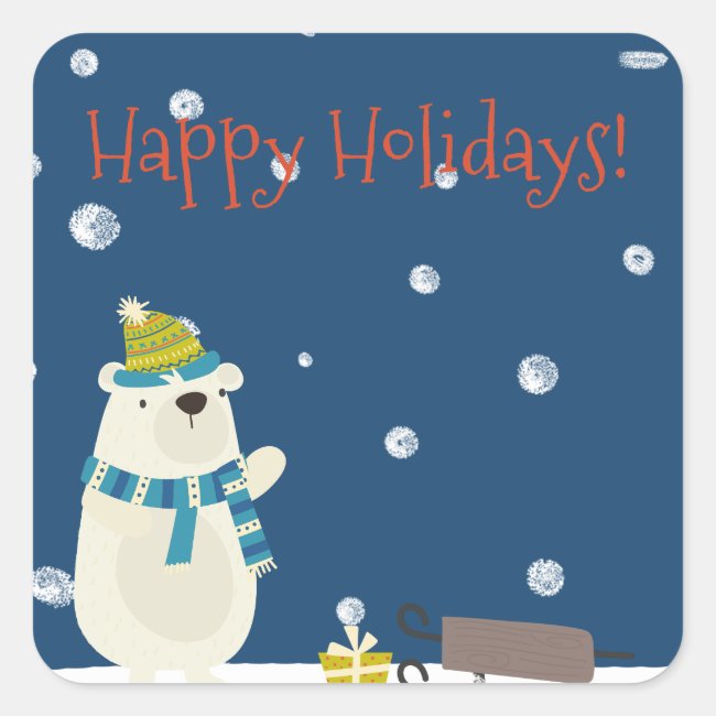 Happy Holidays! Cute Snowbear | Christmas