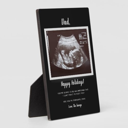 Happy Holidays Dad Ultrasound Sonogram Pregnancy Plaque