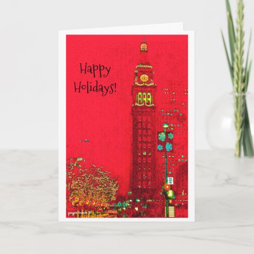 Happy Holidays Daniel  Fisher Tower Denver CO_ Holiday Card