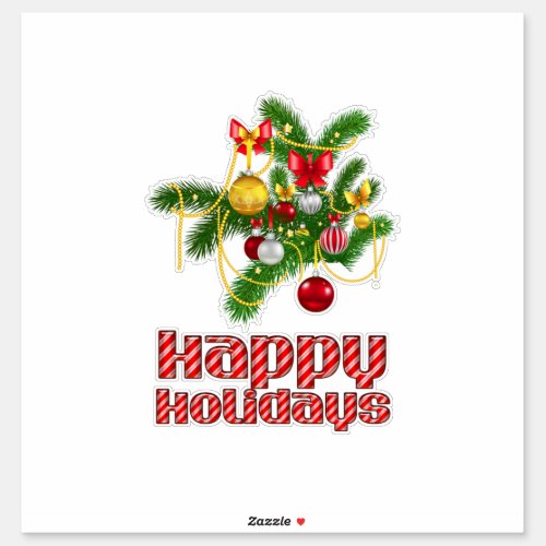 Happy Holidays decal
