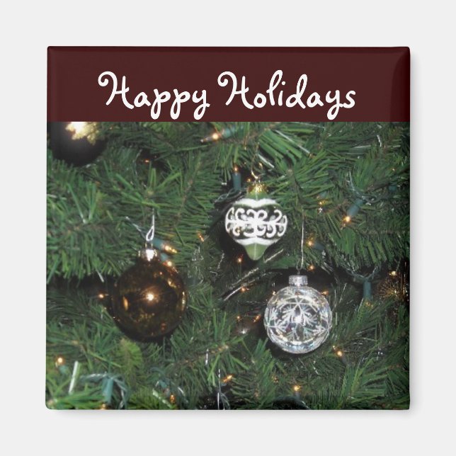 Happy Holidays Decor Magnet (Front)