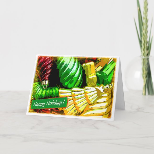 Happy Holidays Design 3 Holiday Card (Front)