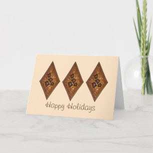Happy Holidays Diamond Sand Tart Christmas Cookie Holiday Card