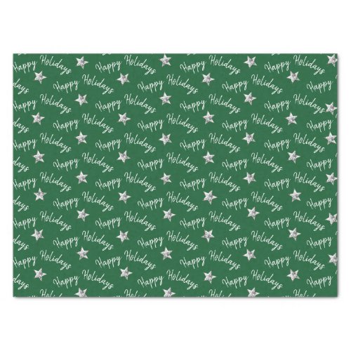 Happy Holidays Diamond Stars  Tissue Paper