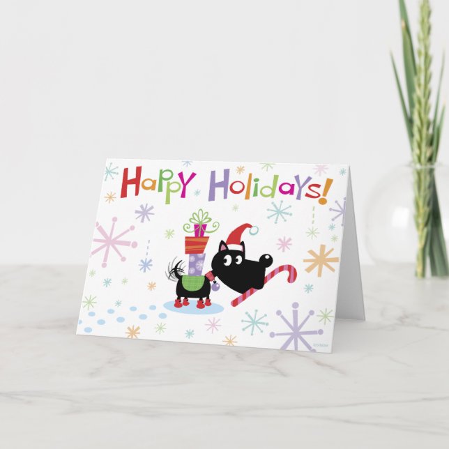 Happy Holidays! dog card (Front)